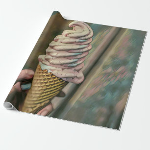 Papier Cadeau crème glacée froide cool