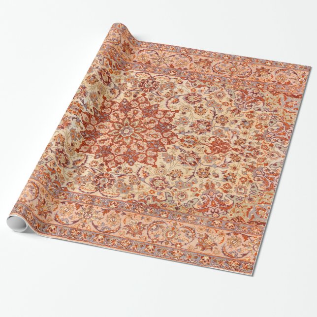 Papier Cadeau Crème pourrie brune de Perse Tan  (Déroulé)
