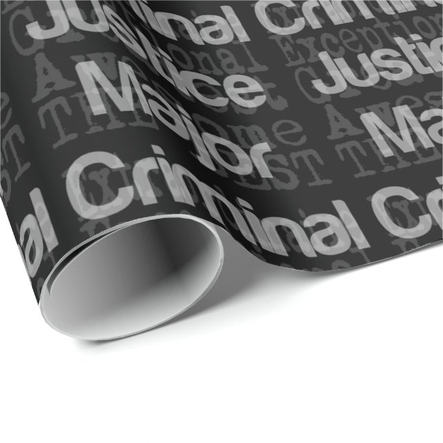 Papier Cadeau Criminal Justice major (Coin rond)