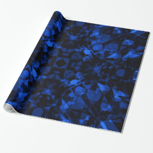 Papier Cadeau Cristal foncé Mandala bleu