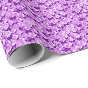 Papier Cadeau cristaux pyramidaux, violets
