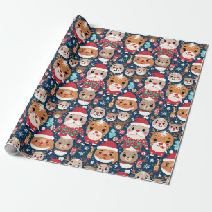 Papier Cadeau Critère de Noël festif mignon