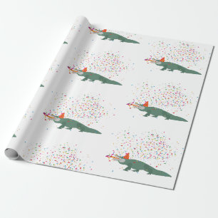 Papier Cadeau Crocodile d'alligator - Animaux ayant une fête