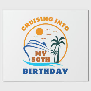 Papier Cadeau Croisière en mon bateau de 50e anniversaire