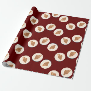 Papier Cadeau Croissant Art Art Food Brunch Papier d'enveloppeme