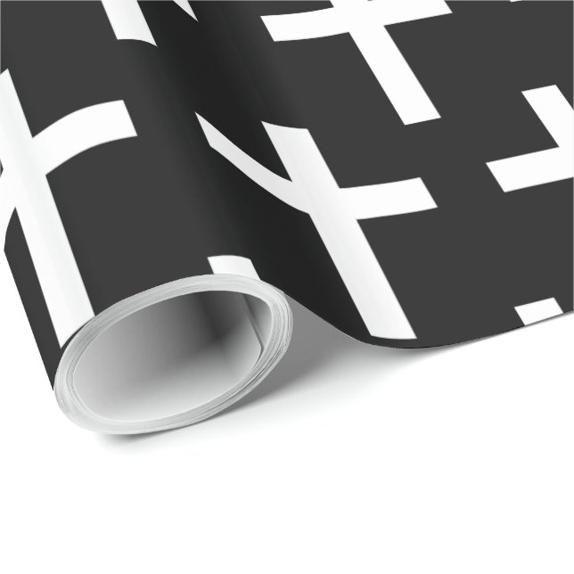 Papier Cadeau Croix chrétienne (Coin rond)