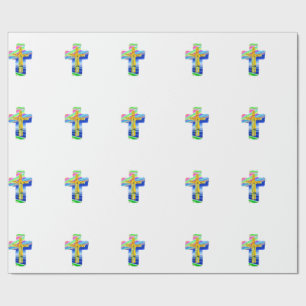 Papier Cadeau Croix chrétienne