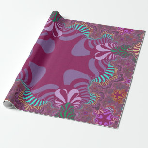 Papier Cadeau Croix rose et Plum