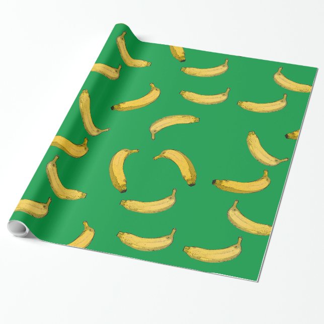 Papier Cadeau croquis de motif banana (Déroulé)
