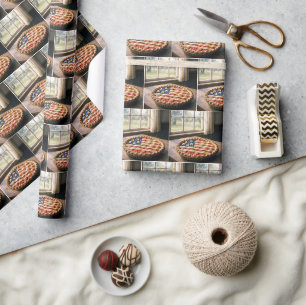 Papier Cadeau Croûte de drapeau américain sur tarte aux fraises