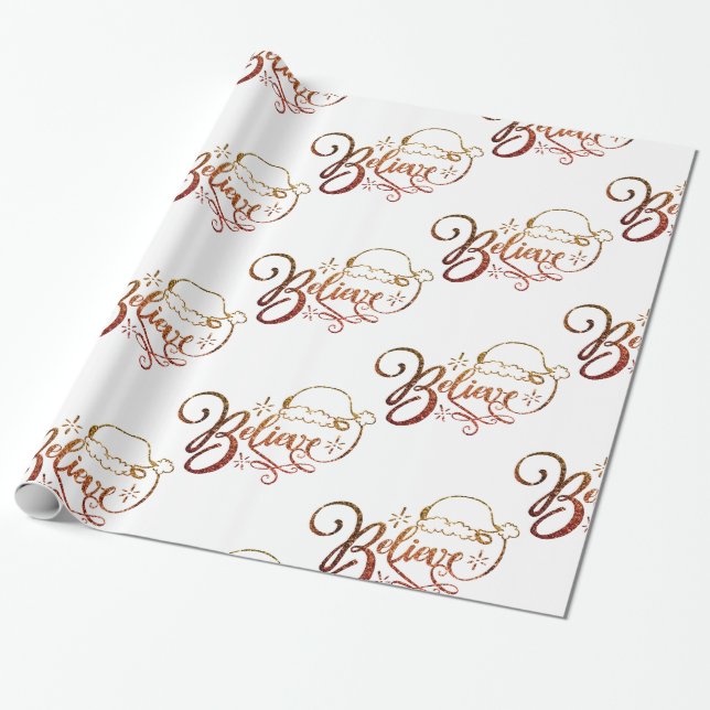 Papier Cadeau Croyez le Père Noël (Déroulé)