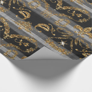 Papier Cadeau Cru élégant de Shangles de Noël victorien chic