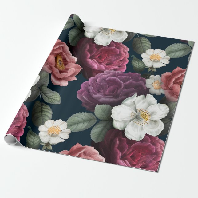 Papier Cadeau Cru floral (Déroulé)