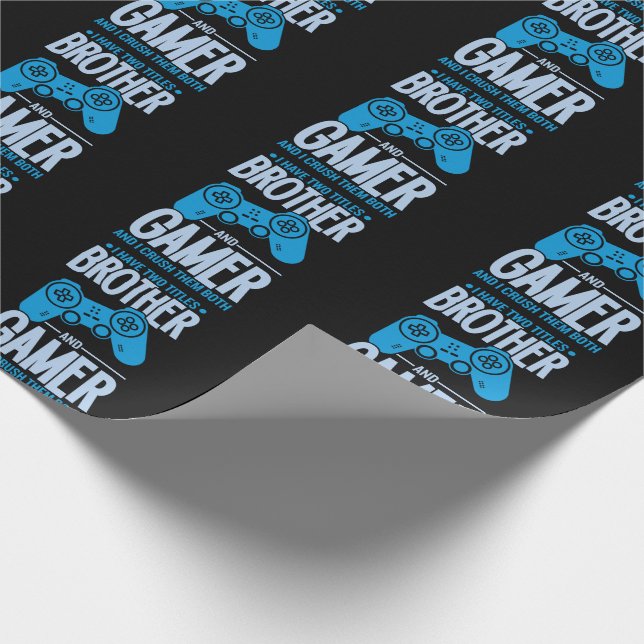 Papier Cadeau Crushing deux titres Brother et Gamer (Coin)