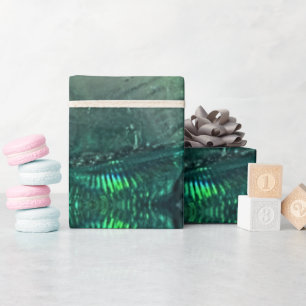 Papier Cadeau Cubes de glace artistique turquoise et verte