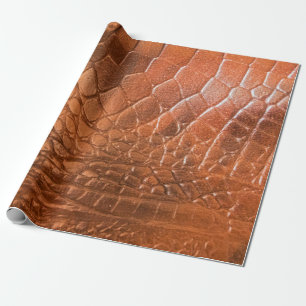 Papier Cadeau Cuir Brown avec un motif sous forme d'écailles