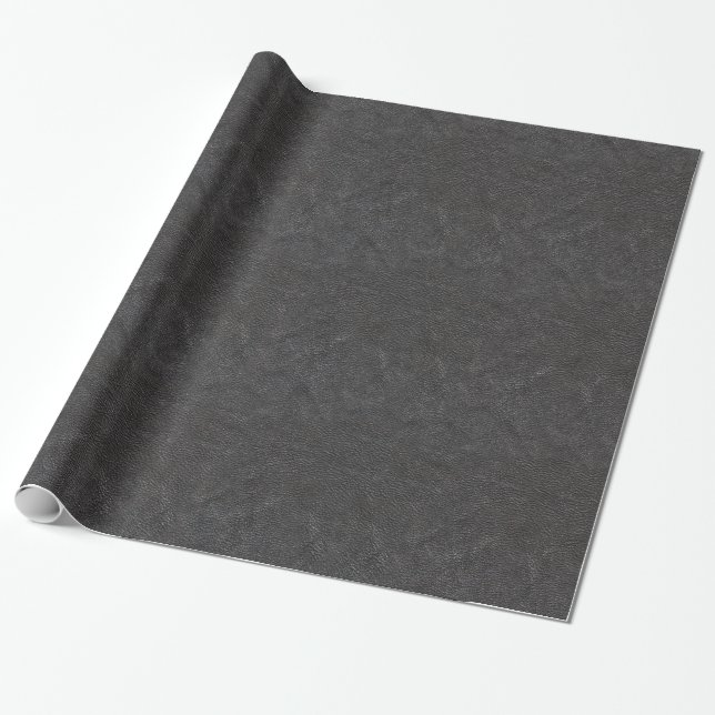 Papier Cadeau Cuir noir (Déroulé)