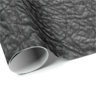Papier Cadeau Cuir noir de Faux