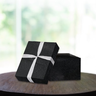 Papier Cadeau Cuir Soft Black Faux Suede