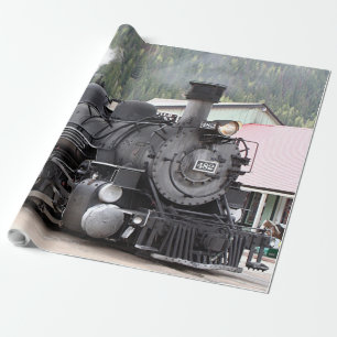 Papier Cadeau Cuisez le moteur à la vapeur de train, le