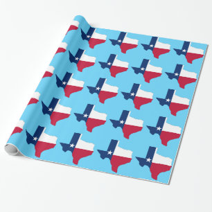 Papier Cadeau Cuisine Texas State Red White Blue