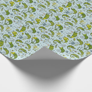 Papier Cadeau Cuisinière Chameleon Reptile Joli Lézard