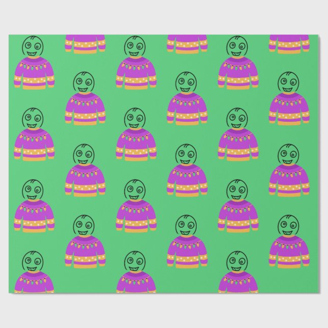 Papier Cadeau Custom Funny Christmas Shirt (Plat)