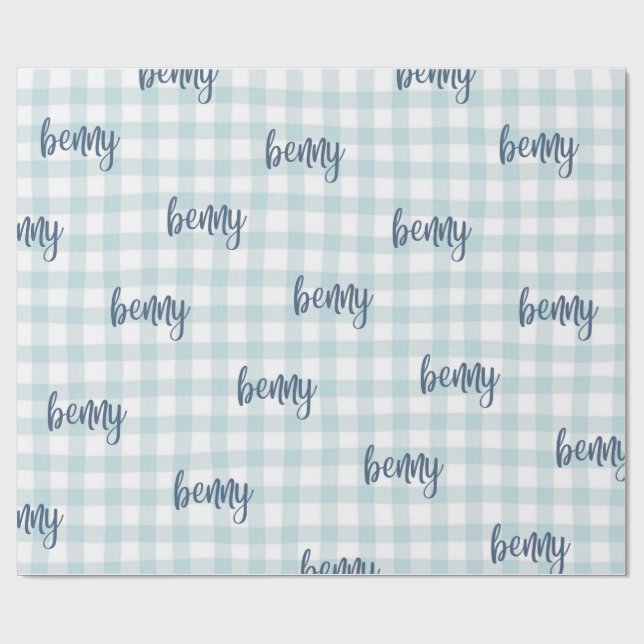 Papier Cadeau custom name gift wrap (Plat)