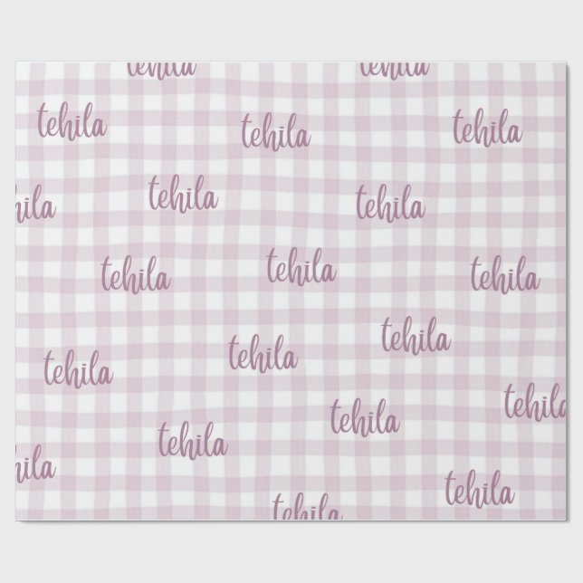Papier Cadeau custom name gift wrap (Plat)