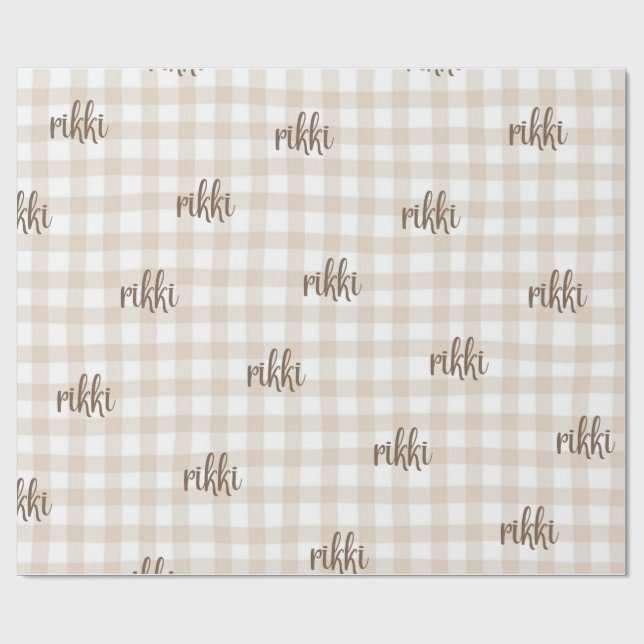 Papier Cadeau custom name wrapping paper (Plat)