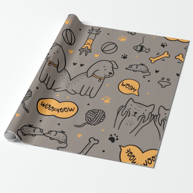 PAPIER CADEAU CUT CHAT&DOG (Déroulé)