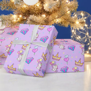 Papier Cadeau Cute arc-en-ciel licorne Balloon anniversaire de e