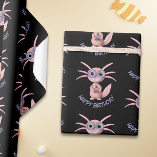 Papier Cadeau Cute Axolotl Livres Anniversaire