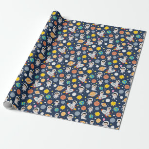 Papier Cadeau Cute Baby Astronaut