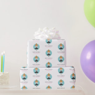 Papier Cadeau Cute Ballerina en Robe Noire Anniversaire de enfan