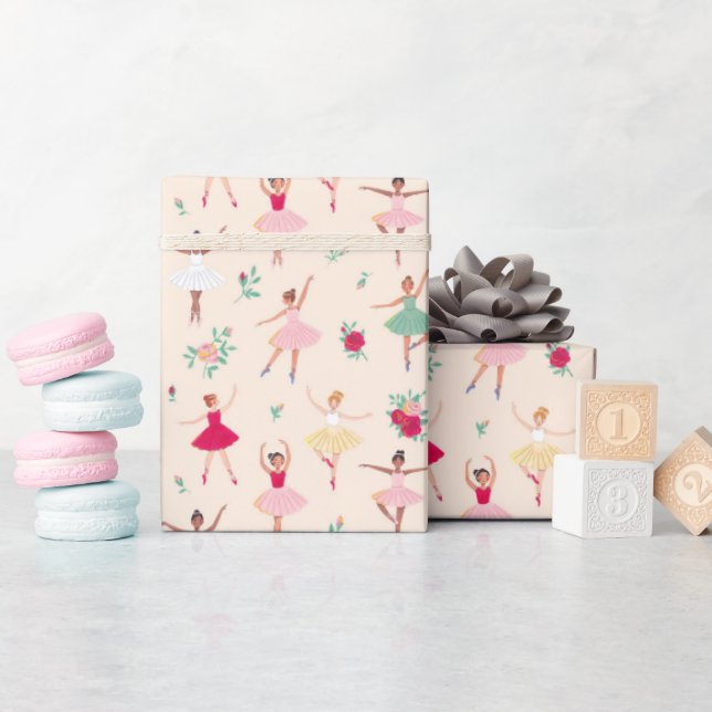 Papier Cadeau Cute Ballerina Fille fête d'anniversaire (Baby Shower)