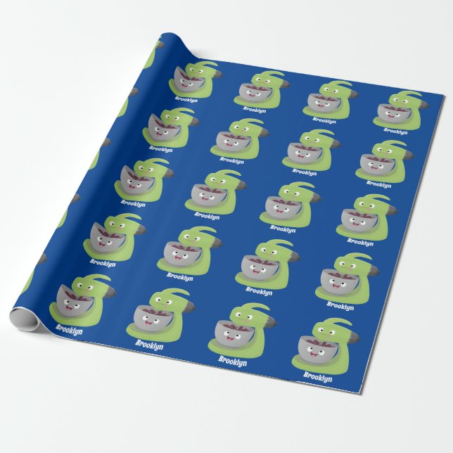 Papier Cadeau Cute cake mixer cuisine appareil dessin animé (Déroulé)