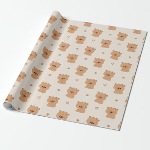 Papier Cadeau Cute Capybara Couple