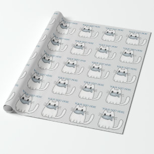 Papier Cadeau Cute chat avec poisson Prix