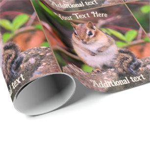 Papier Cadeau Cute Chipmunk Animal Nature Personnalisée