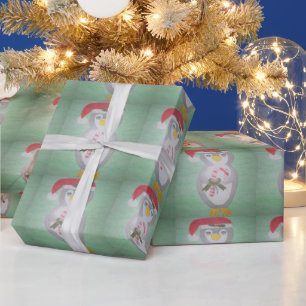 Papier Cadeau Cute Christmas Penguin