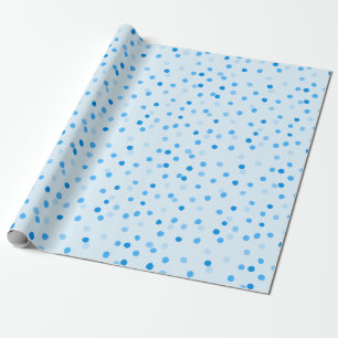 Papier Cadeau Cute Confetti Pois Motif en bleu