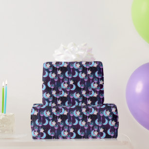 Papier Cadeau Cute Cosmic Lune & Étoiles Motif de ballon