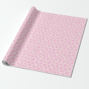 Papier Cadeau Cute Cow Poster de animal Motif rose esthétique