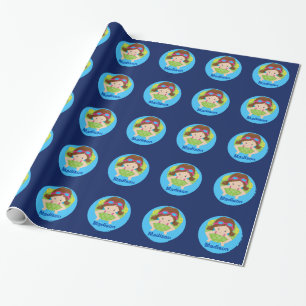 Papier Cadeau Cute Custom Swim Girl