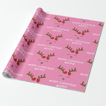 Cute Deer Rose Nom personnalisé Cadeau Noël