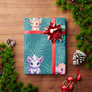 Papier Cadeau Cute dinosaur jungle anniversaire de enfant de l'é