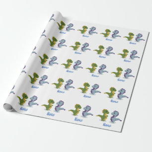 Papier Cadeau Cute Dinosaur Paire Thunder_Cove