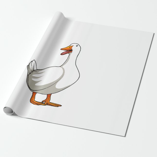 Papier Cadeau Cute Duck Design Hommes sauvagine Oiseau Animaux A (Déroulé)