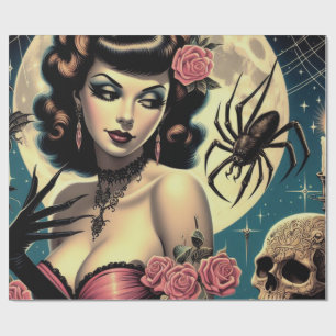 Papier Cadeau Cute fille Goth Vintage